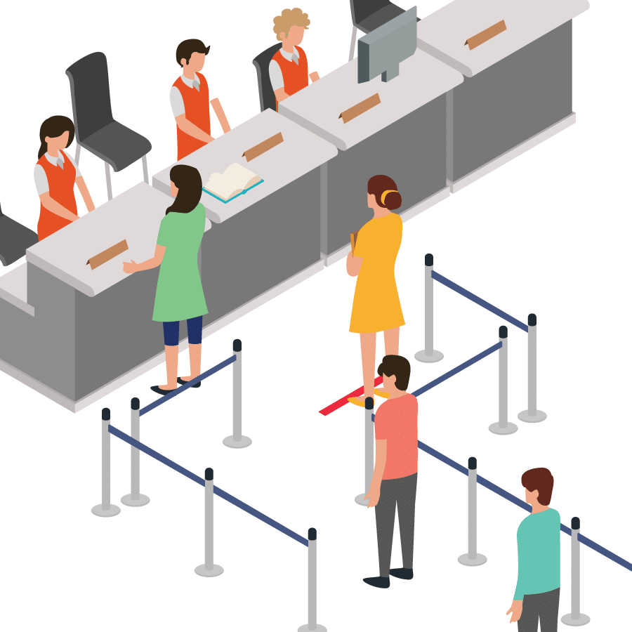 queue people